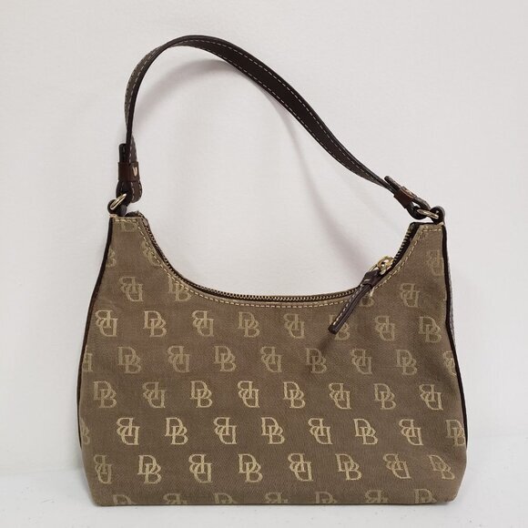 Dooney & Bourke Y2K Old Money Preppy Mini Shoulder Bag Baguette Monogram Logo - Picture 1 of 14